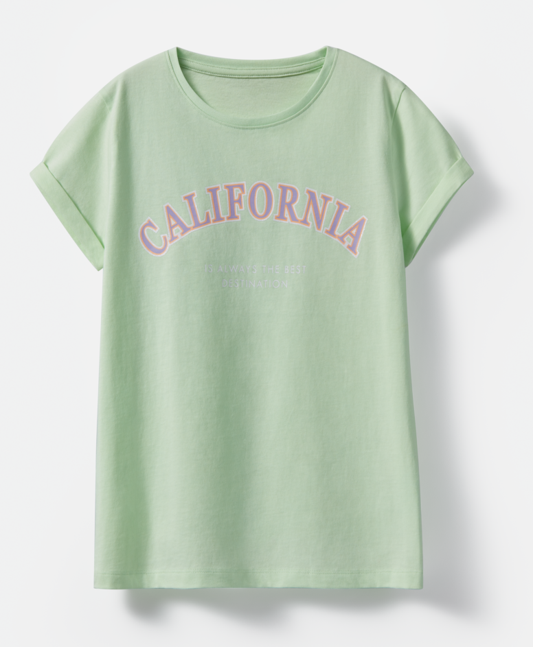 Majica 100% pamuk, za devojčice, zelena, 134-170 cm