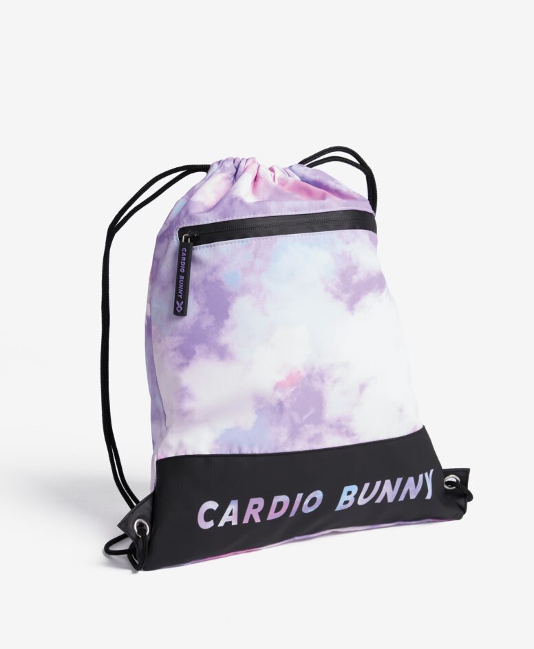 Sportsk torba za djevojčice, ljubičasti tie-dye motiv, dimenzije: 32 x 40 cm