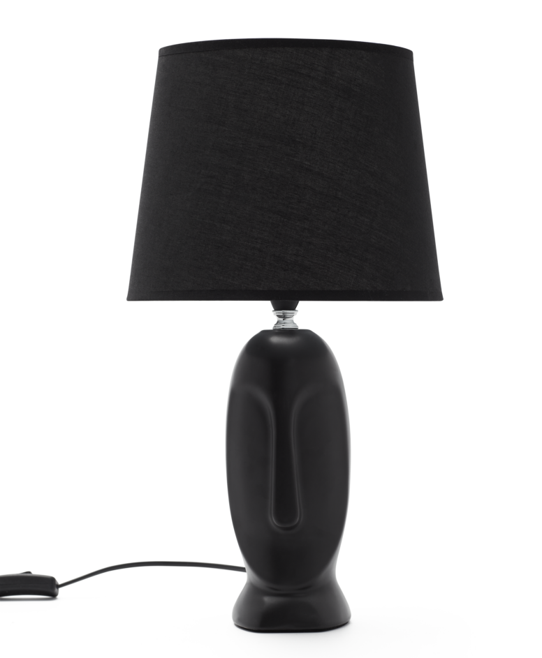 Lampa stołowa, kolor czarny, wys. podstawy ok. 30 cm, wys. z abażurem ok. 47 cm