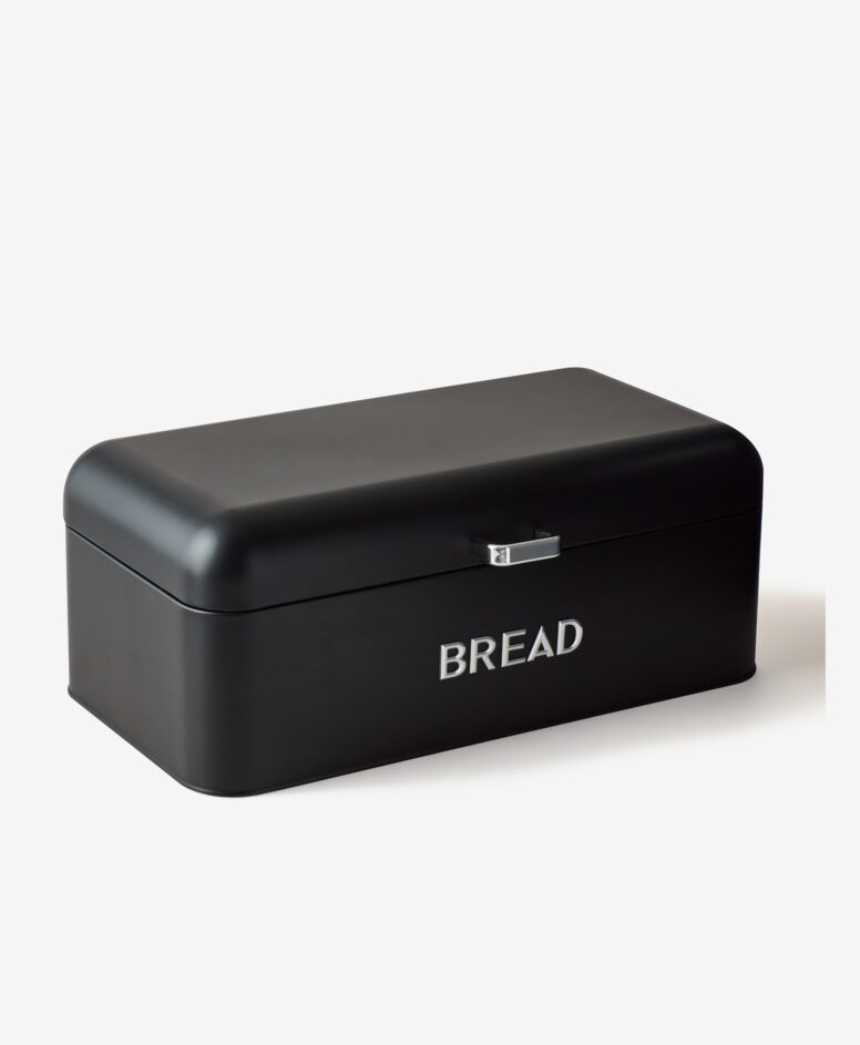 Kutija za hleb sa natpisom, crna