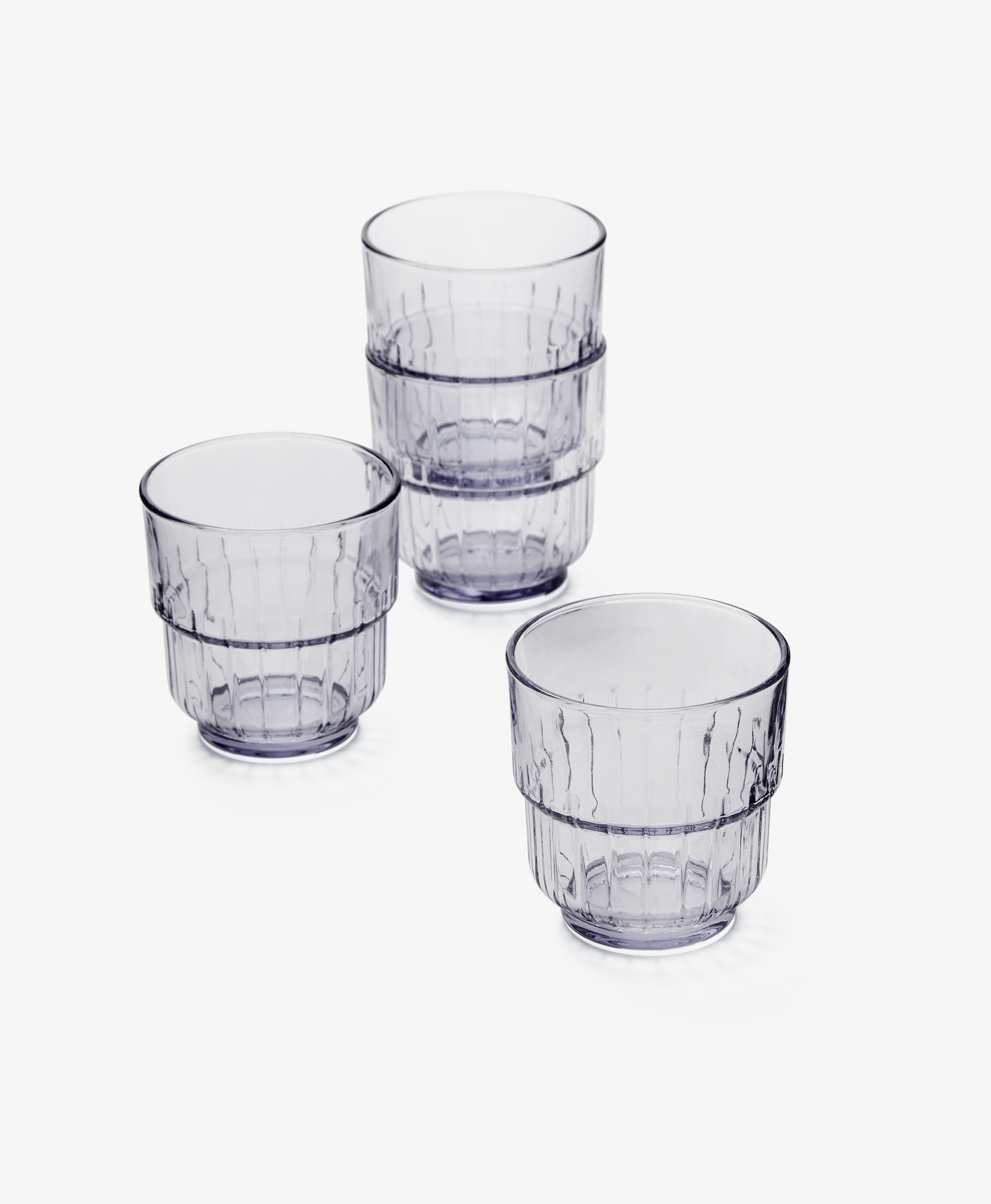 Set od 4 staklene čaše. Providna/oker, zapremina: 250 ml