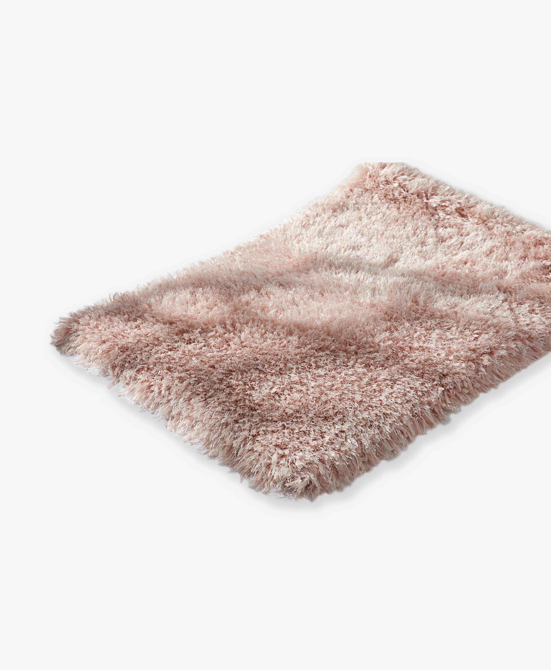 Čupavi tepih sa dugim resama, siva, roze, 80 x 120 cm