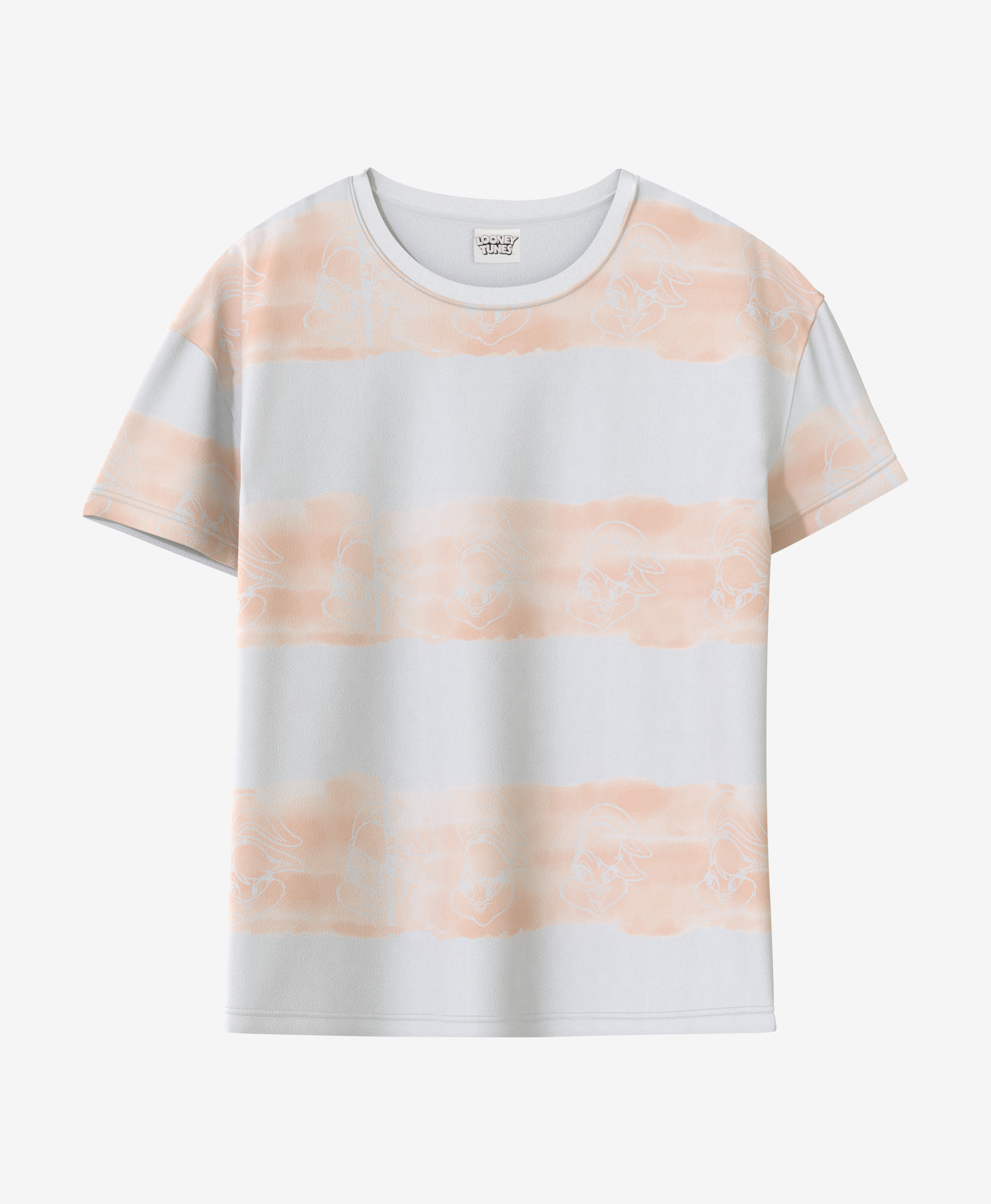 Damska koszulka 100% bawełny na licencji Warner Bros tie-dye, kolor biały, różowy, S-XXL
