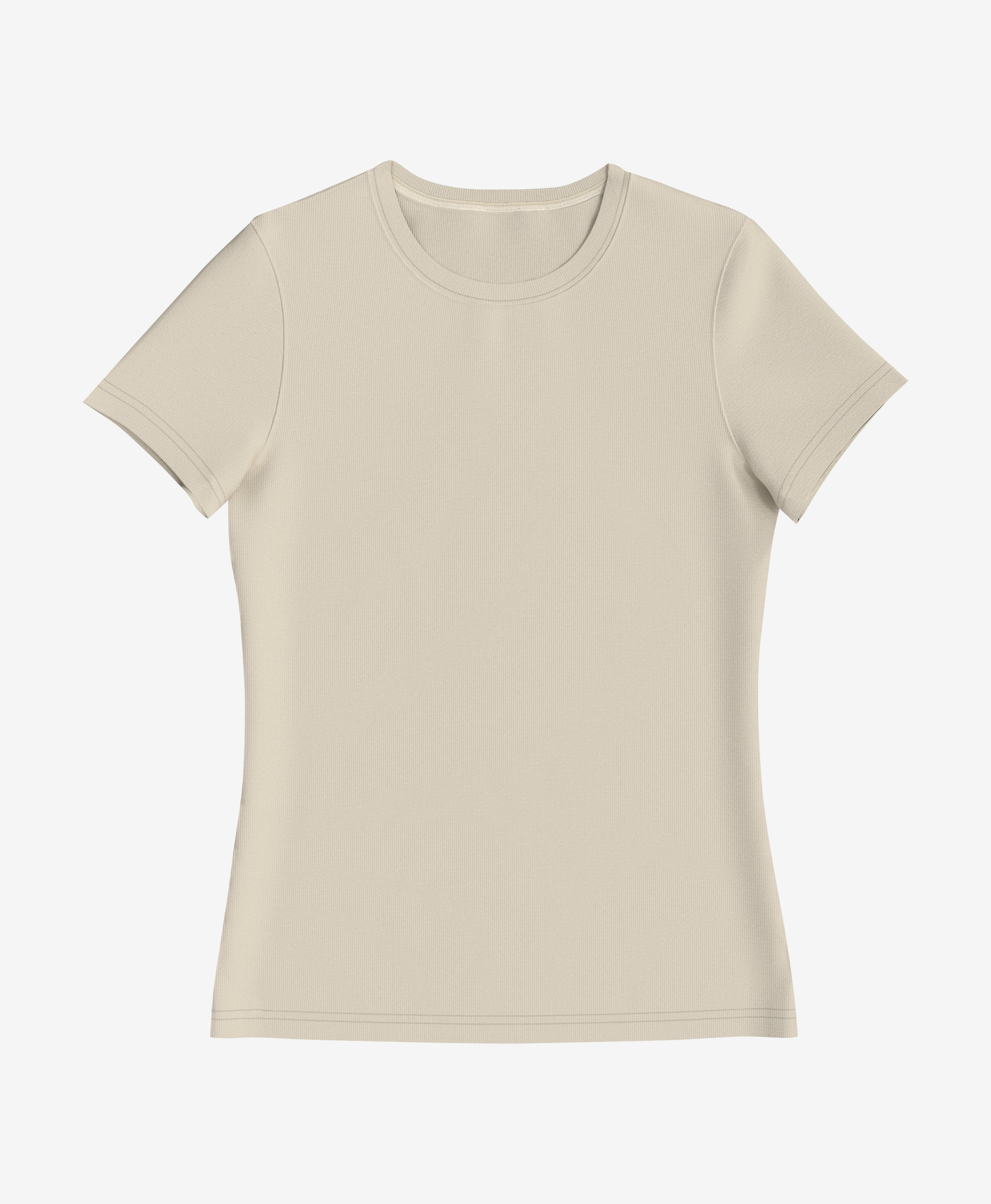 Damska koszulka 100% bawełny, prążkowana, kolor biały, łososiowy, S-XXXL