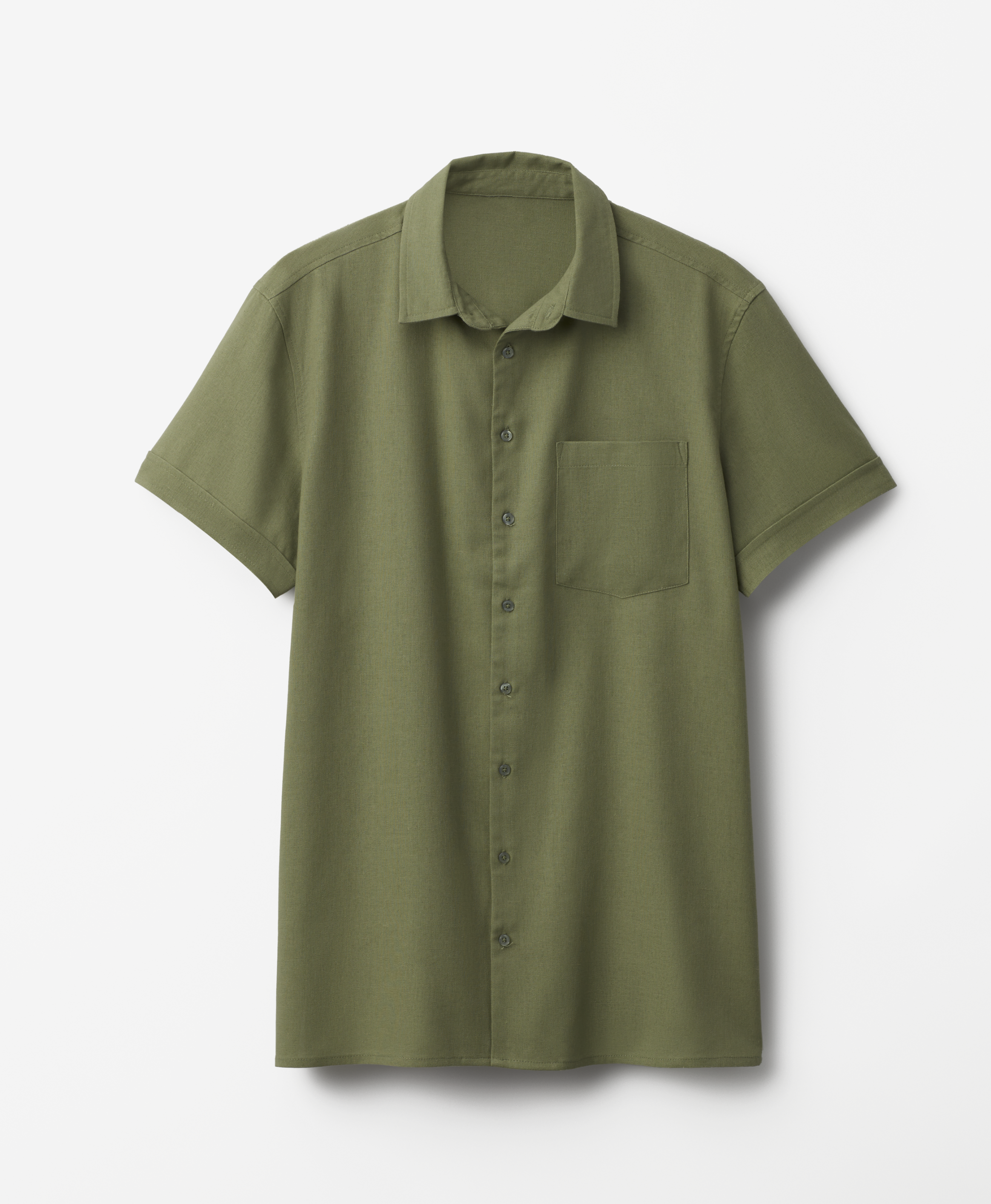 Hemd aus Leinen für Herren, grün, S-XXL
