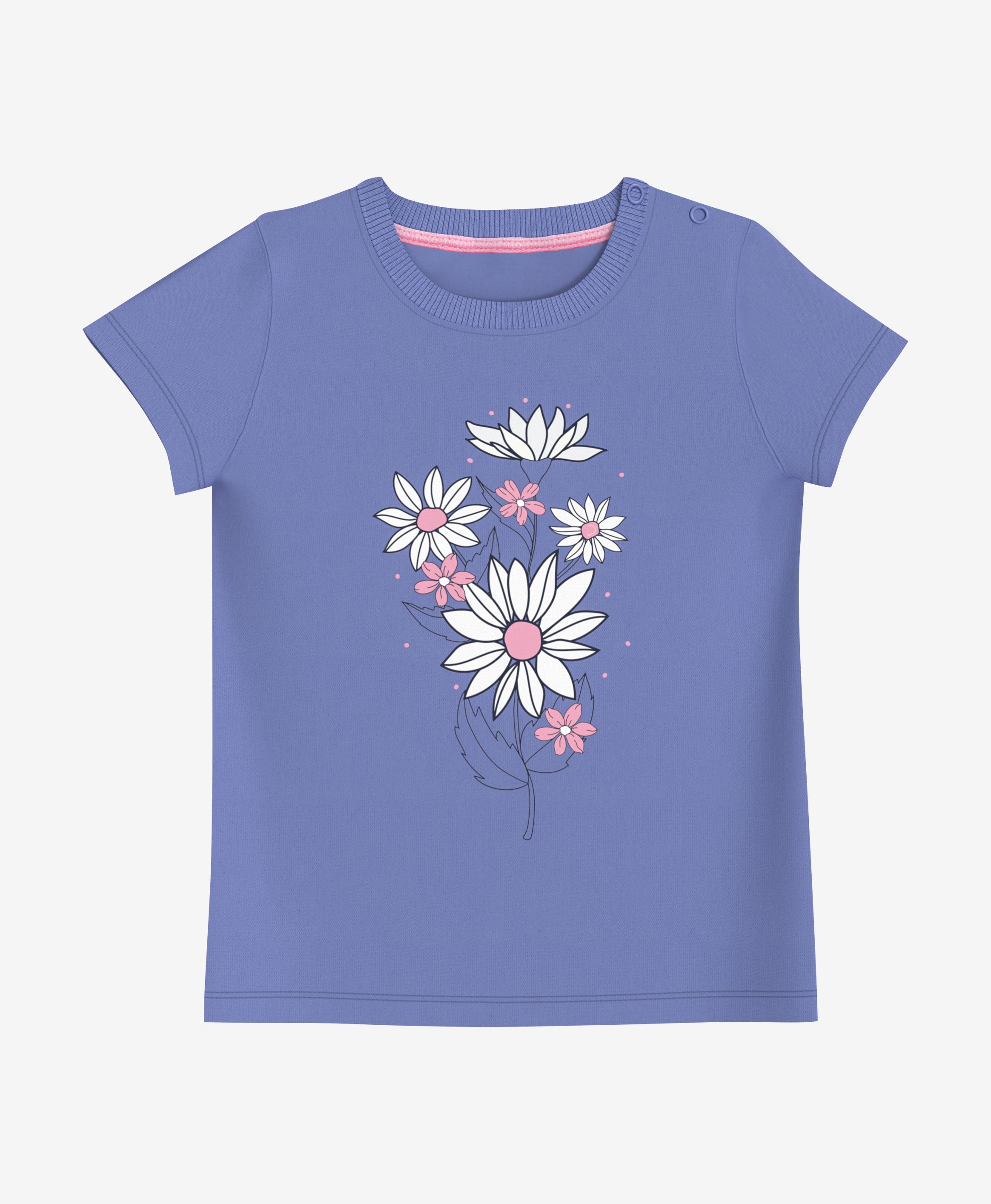 T-Shirt, 100% Baumwolle, für Mädchen, blau, 80-98 cm