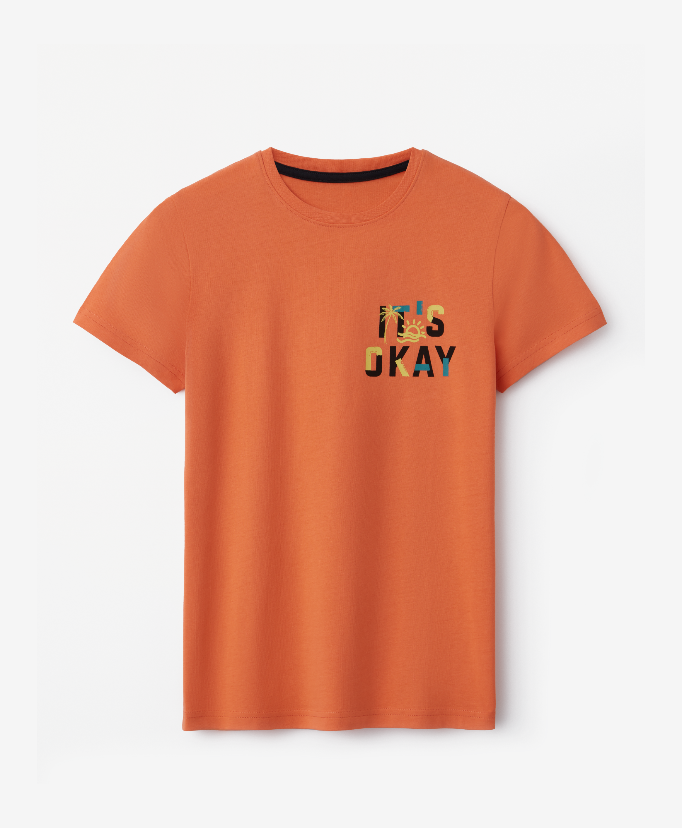 T-Shirt, 100% Baumwolle, für Jungen, orange, 134-170 cm