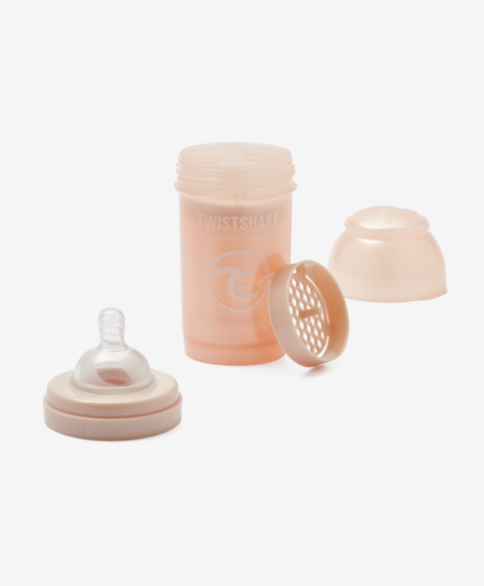Babyflaschen-Set, 6-teilig, mit Silikonsauger, rosa, Volumen 180 ml