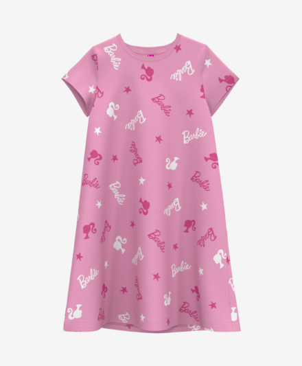 Różowa koszula nocna 100% bawełny dziewczęca, kolor różowy, 98-128 cm