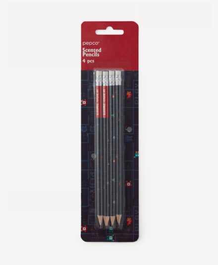 Bleistifte, 4er-Set, mit Radierer, schwarz