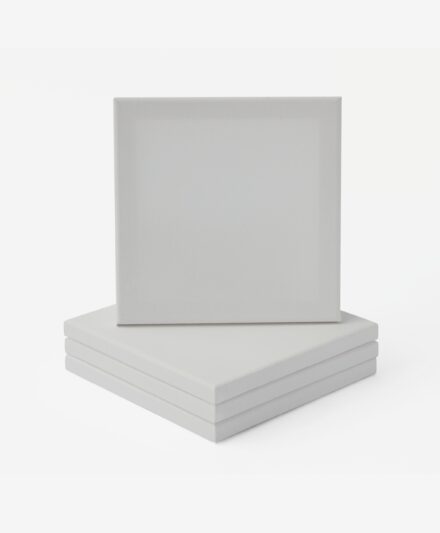 Płótna malarskie 4 szt. na drewnianej konstrukcji, kolor biały, 20 x 20 x 6.4 cm
