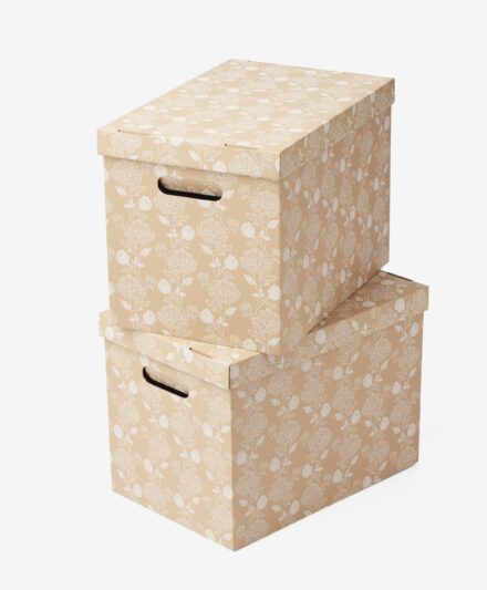 Komplet pudełek kartonowych 2 szt., różne kolory, 47 x 31 x 32cm
