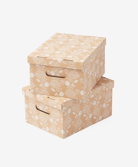 Komplet pudełek kartonowych 2 szt., różne kolory, 37 x 27 x 18 cm