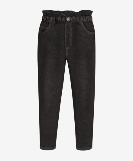 Jeans im Paper-Bag-Style, schwarz, 36-44