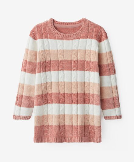 Gestreifter Pullover für Mädchen, verschiedene Farben, 104-134