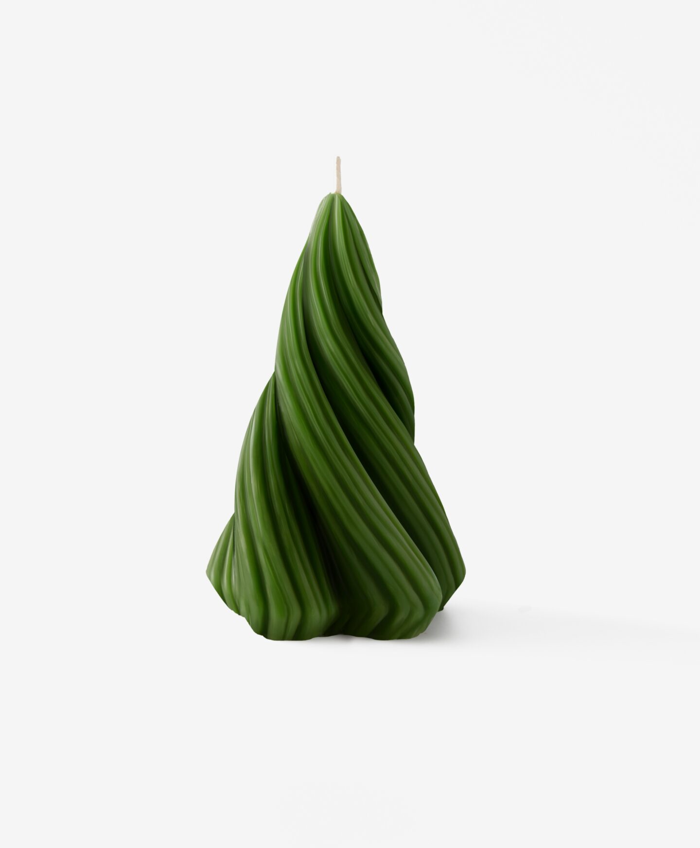 Κερί σε σχήμα Χριστουγεννιάτικο δέντρο σε σκανδιναβικό στυλ, χρώμα πράσινο