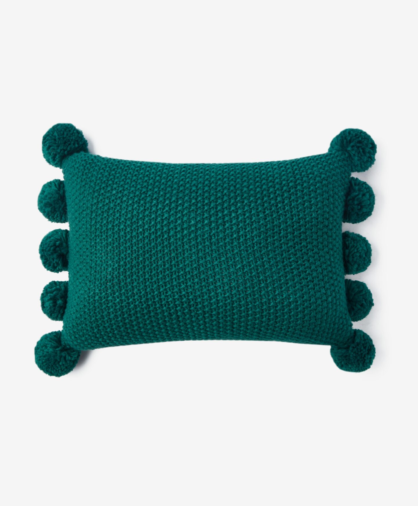 Διακοσμητικό μαξιλάρι με φούντες , χρώμα πράσινο, 35 cm x 50 cm