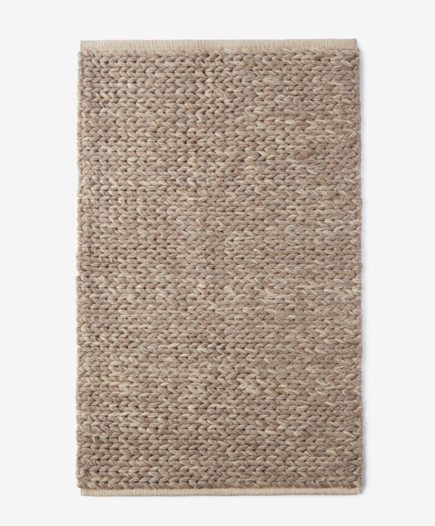 Διακοσμητικό χαλί με πλέξιμο, χρώμα καφέ, 60 cm x 90 cm