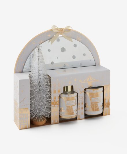 set regalo con candela e spray