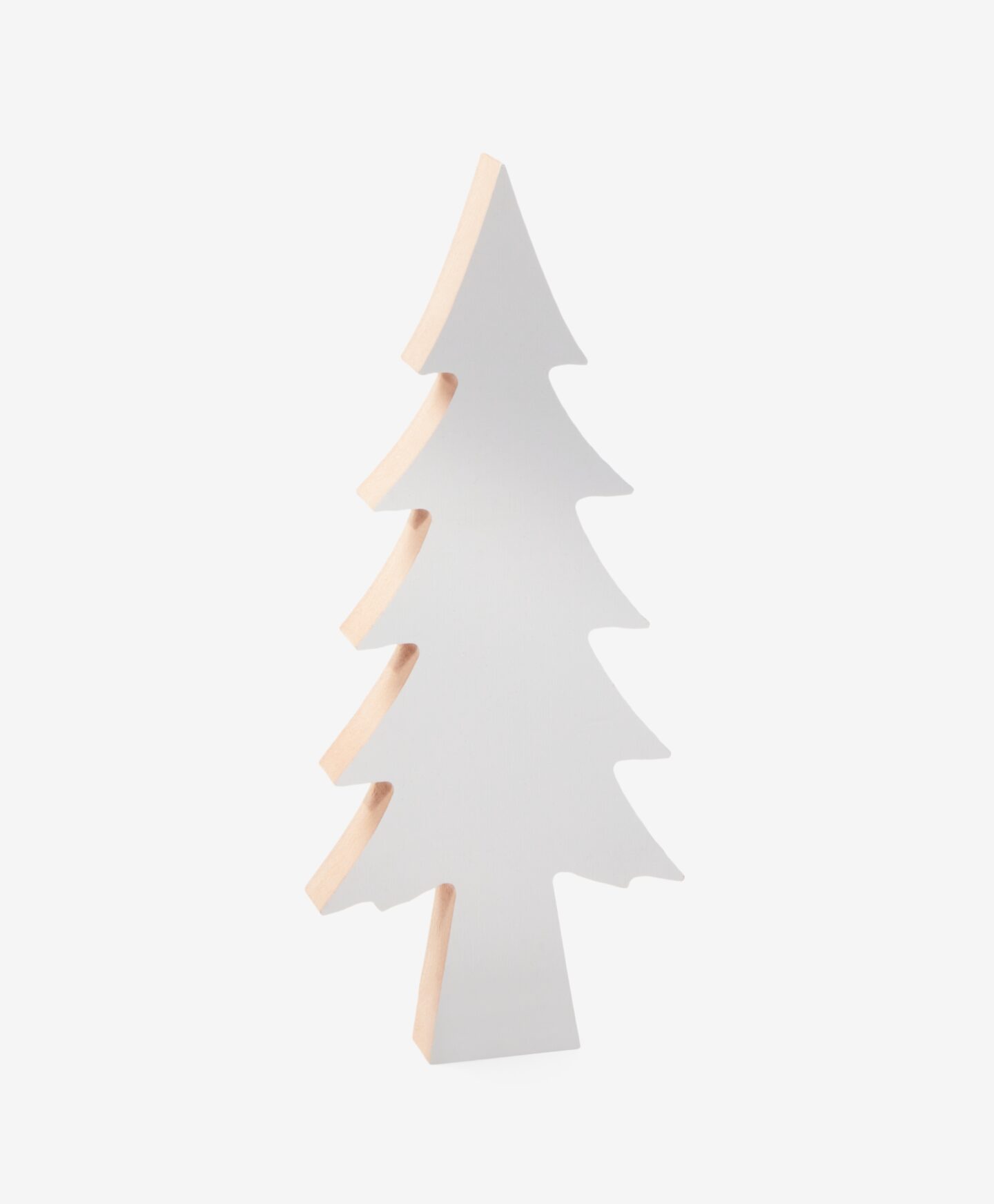 albero di natale in legno bianco