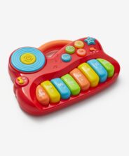 Μίνι πιάνο με μελωδίες και ήχους ζώων, κόκκινο, πορτοκαλί , 28,0 x 6,0 x 22,0 cm