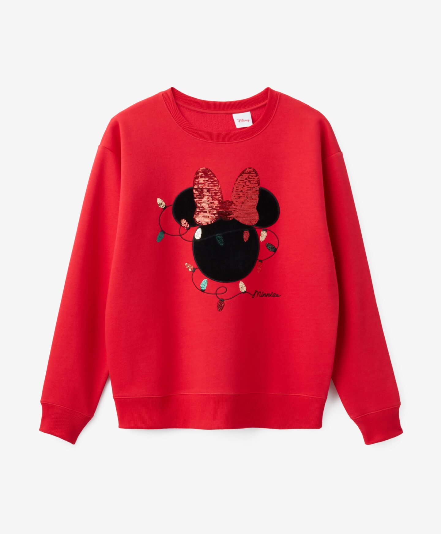 Γυναικείο φούτερ με άδεια χρήσης Disney Mickey με χριστουγεννιάτικο σχέδιο, χρώμα κόκκινο, S-XXL