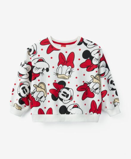 Φούτερ για κορίτσια με άδεια χρήσης Disney Minnie & Friends με χριστουγεννιάτικο σχέδιο, χρώμα λευκό, 104-134
