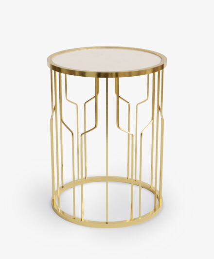 Kavna mizica na zlati podlagi, zlata, 38 cm x 38 cm x 50 cm