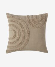 Poszewka na poduszkę 100% bawełny kremowa z wypukłym wzorem, kolor kremowy, 45 x 45 cm