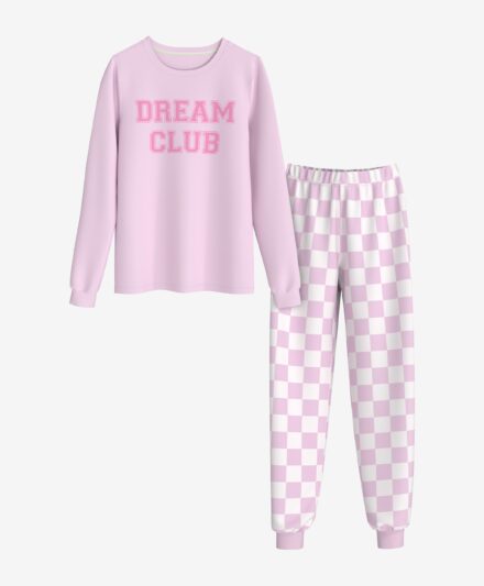 Velourspyjama für Mädchen, rosa Farbe, 134-176