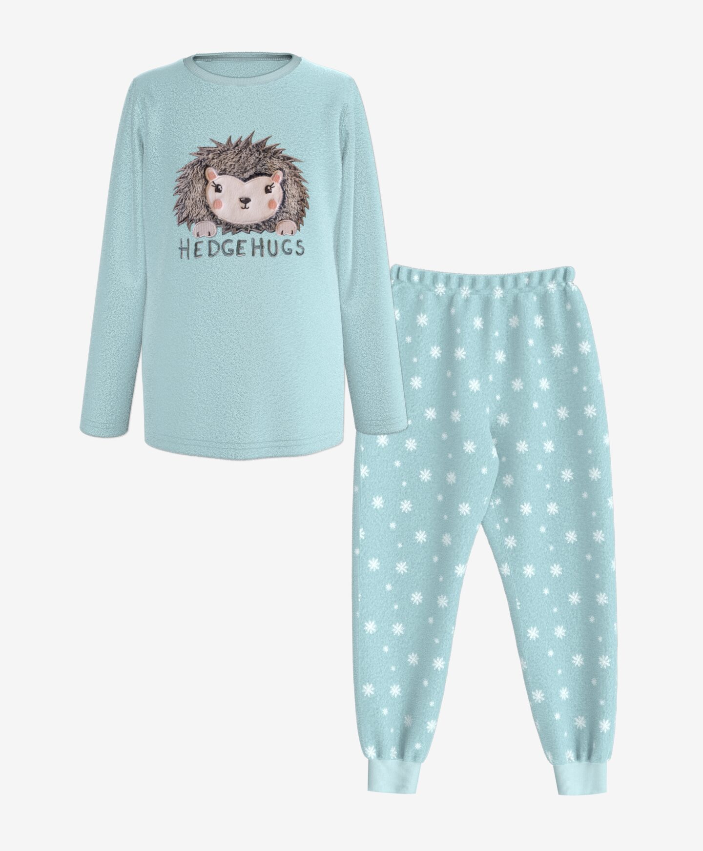 Fleece-Pyjama für Mädchen, Farbe blau, 92-128