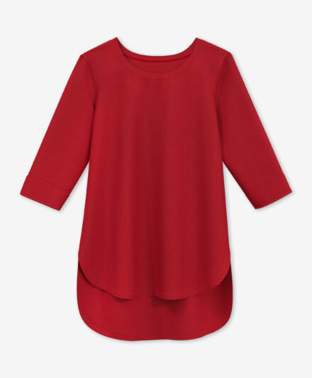 t-shirt da donna rossa elegante