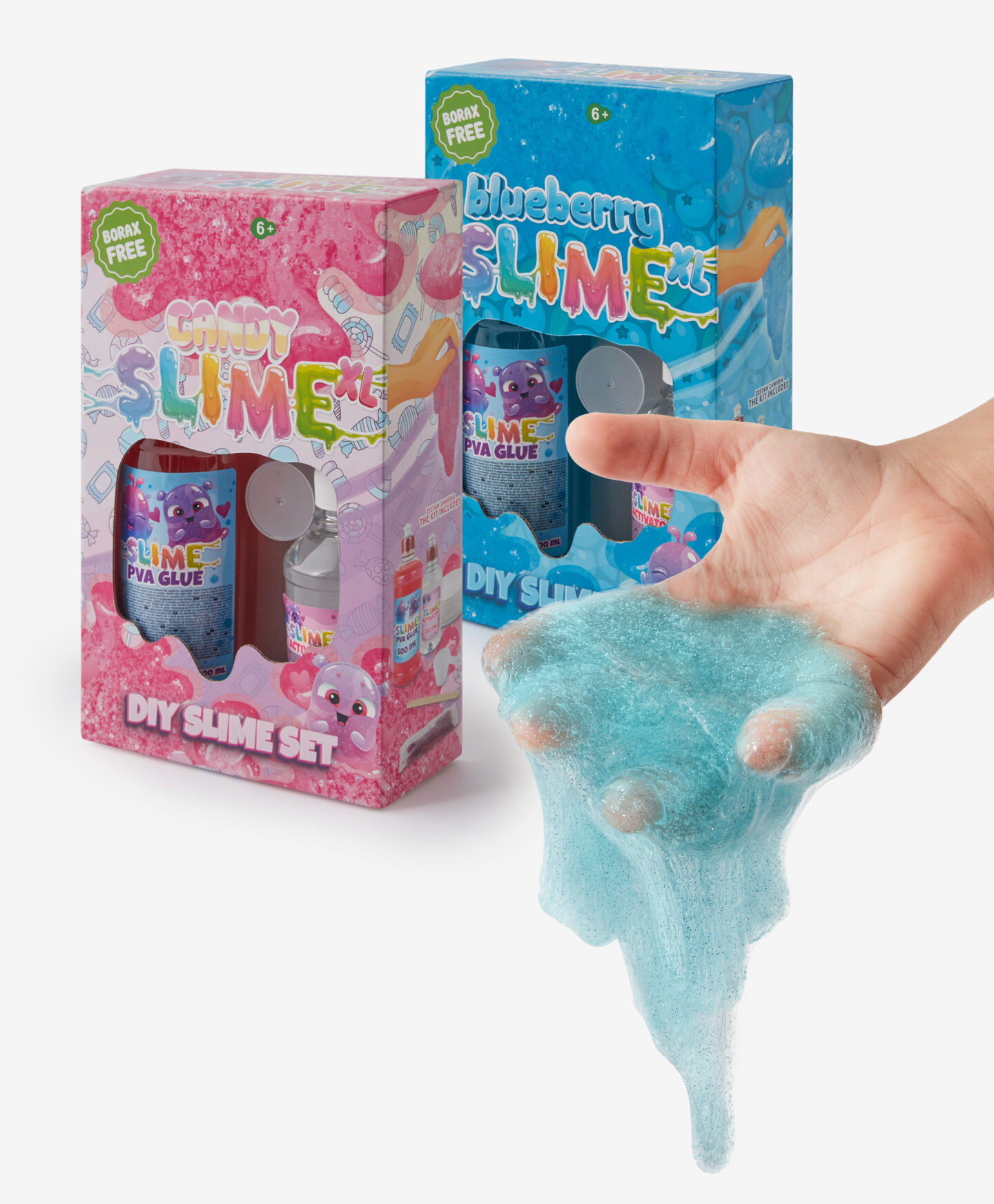 Set Slime XL, culoare: roz, albastru