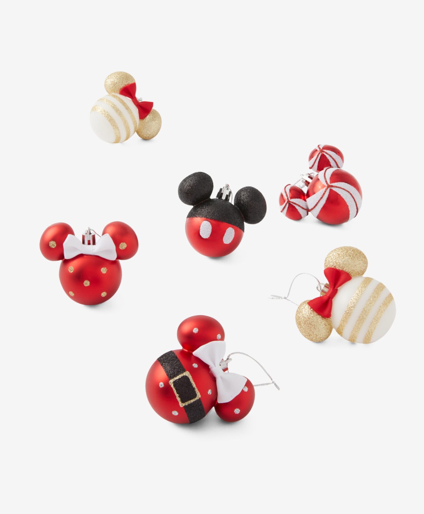 Σετ στολίδια με άδεια χρήσης Mickey Mouse, διακοσμητικά, 6 τεμ., χρώμα κόκκινο