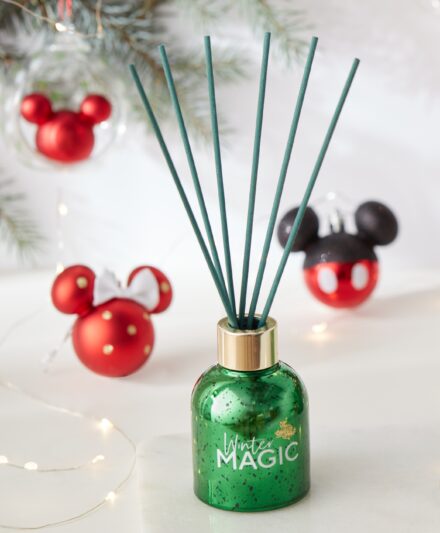 Difuzor de parfum festiv, cu licență Mickey Mouse, cu inscripție de Crăciun, culoare: verde, capacitate: 100 ml
