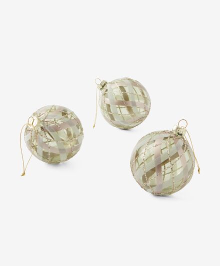 set palline per albero verdi