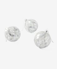 set palline per albero argentate
