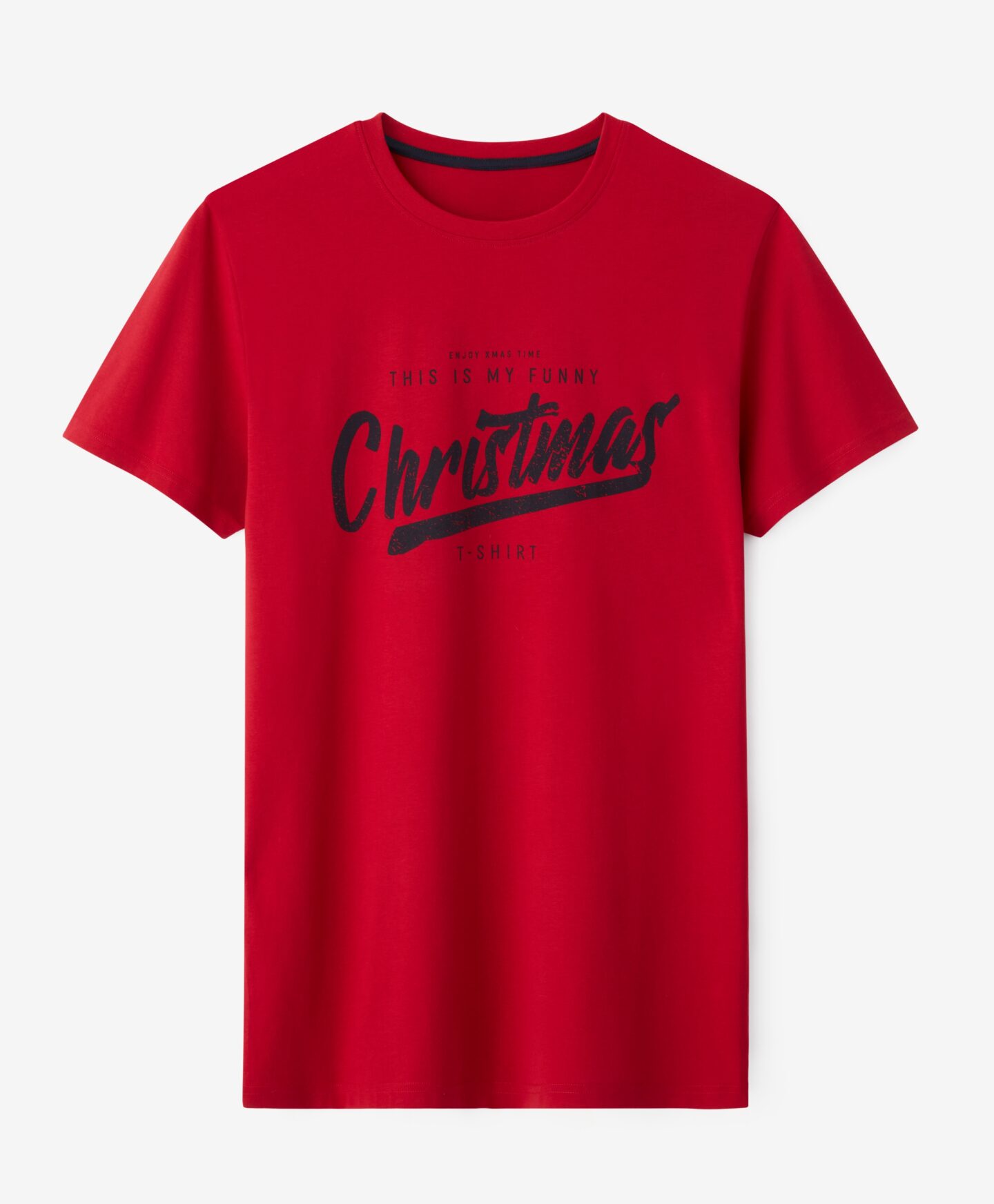 t-shirt da uomo natalizia rossa