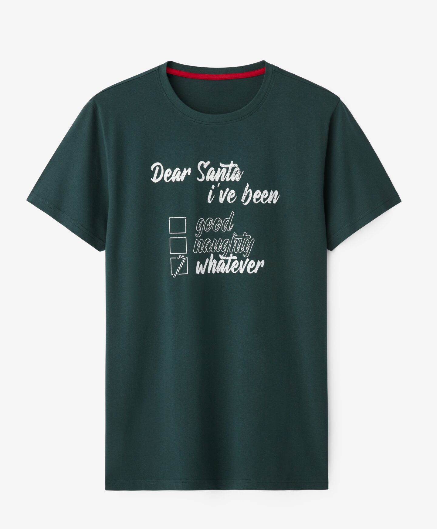 t-shirt da uomo natalizia verde