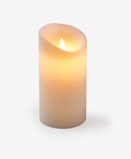 Κερί μεγάλου μεγέθους με LED φωτισμό, πρακτικό, διακοσμητικό, χρώμα λευκό, 20 cm