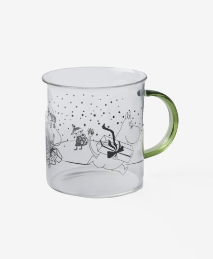 Γυάλινη κούπα με άδεια χρήσης Moomins, διάφανη, 380ml