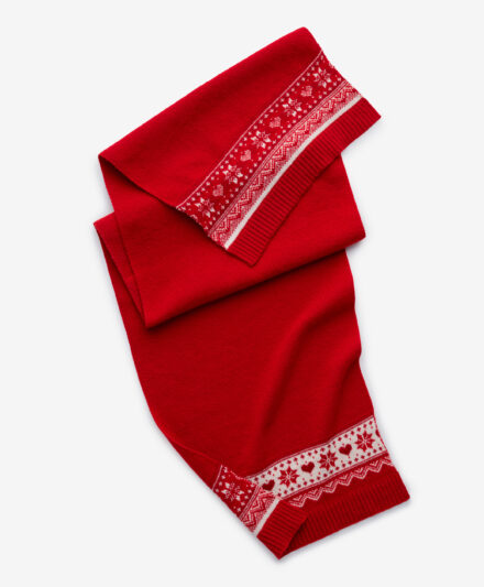 sciarpa rossa da donna natalizia