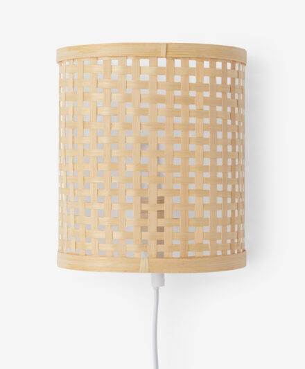 lampada da parete in bamboo
