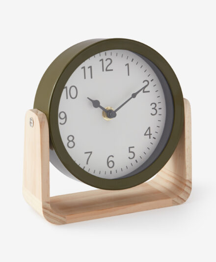 orologio da tavolo in legno