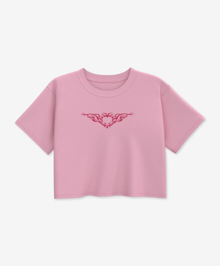 t-shirt rosa da ragazza con cuore