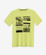 t-shirt gialla ragazzo con stampa