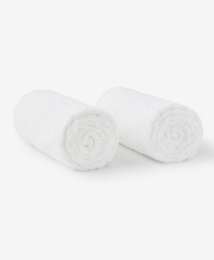 set asciugamani bianchi in cotone