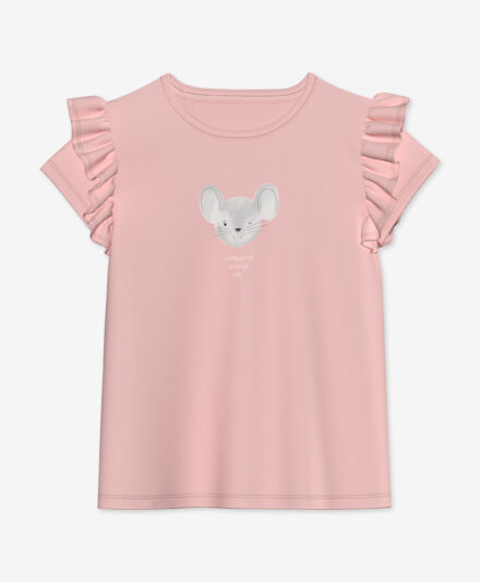 t-shirt rosa da bambina