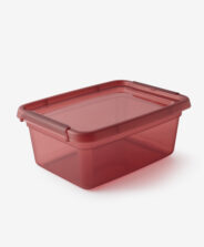 scatola in plastica rossa piccola