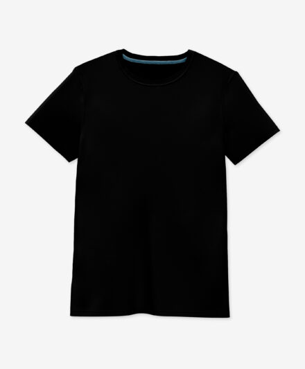 t-shirt da uomo in cotone nera